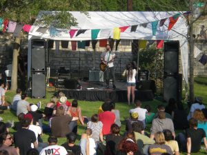 Lawn party is the way to go, for multiple reasons