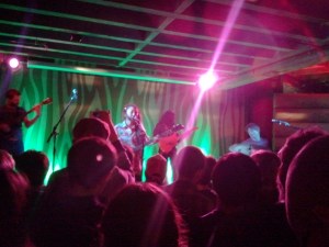 A view of the band in the intimate confines of the Doug Fir